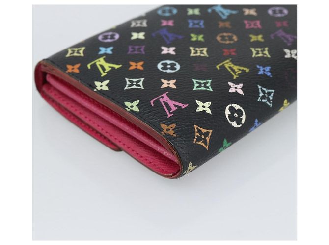 LOUIS VUITTON Monogram Multicolor Portefeiulle Sarah Black M60668 Auth BA14629 Nero - vista 16