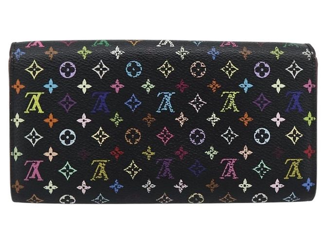 LOUIS VUITTON Monogram Multicolor Portefeiulle Sarah Black M60668 Auth BA14629 Nero - vista 2