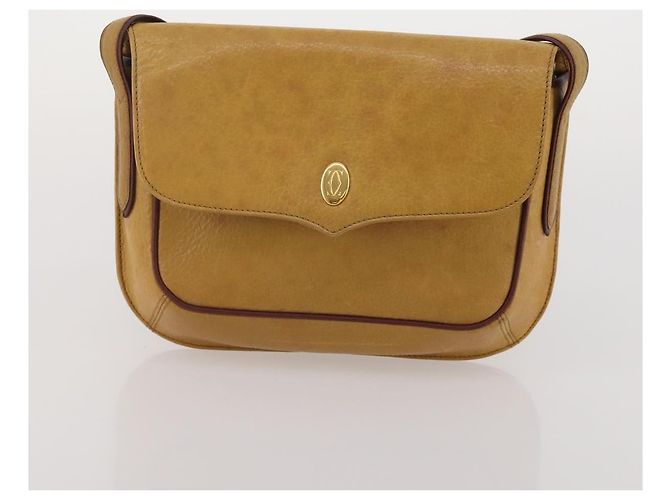 CARTIER Must Line Borsa a Tracolla Pelle Set da 2 Bordeaux Giallo Auth bs36054 Bordò - vista 10