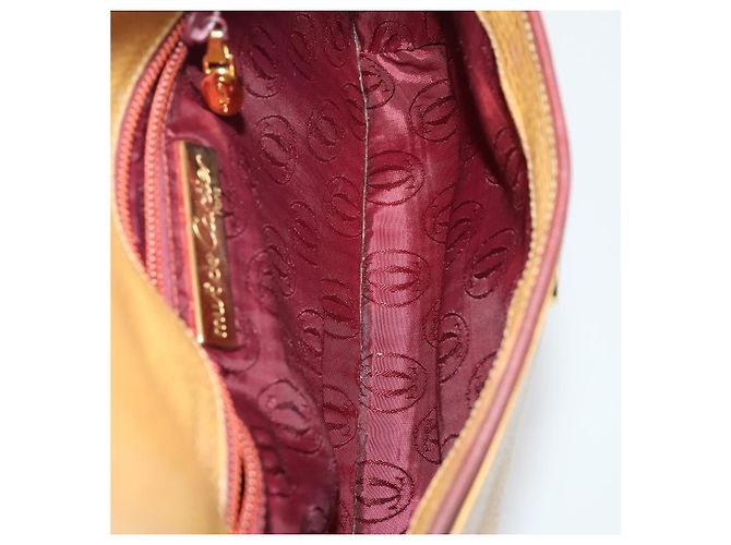 CARTIER Must Line Borsa a Tracolla Pelle Set da 2 Bordeaux Giallo Auth bs36054 Bordò - vista 17