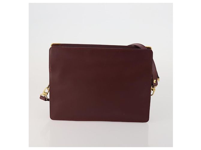 CARTIER Must Line Borsa a Tracolla Pelle Set da 2 Bordeaux Giallo Auth bs36054 Bordò - vista 3