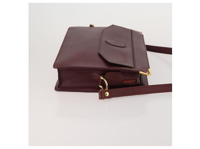 CARTIER Must Line Borsa a Tracolla Pelle Set da 2 Bordeaux Giallo Auth bs36054 Bordò - vista 4