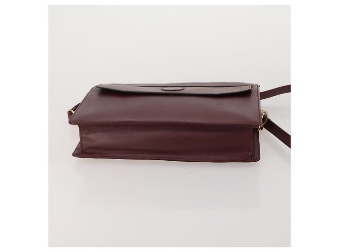 CARTIER Must Line Borsa a Tracolla Pelle Set da 2 Bordeaux Giallo Auth bs36054 Bordò - vista 7