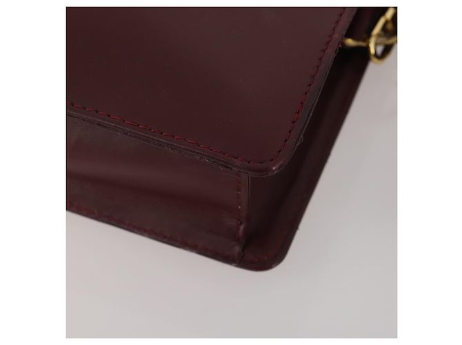 CARTIER Must Line Borsa a Tracolla Pelle Set da 2 Bordeaux Giallo Auth bs36054 Bordò - vista 8