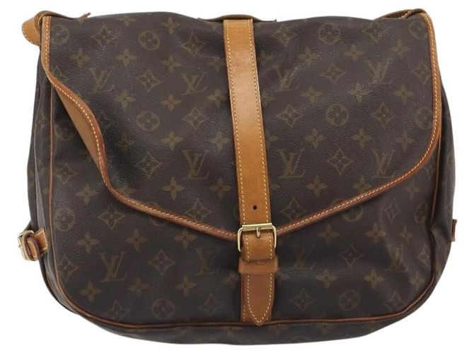 Borsa a tracolla LOUIS VUITTON Monogram Saumur 35 M42254 LV Auth BA14354 Monogramma - vista 13
