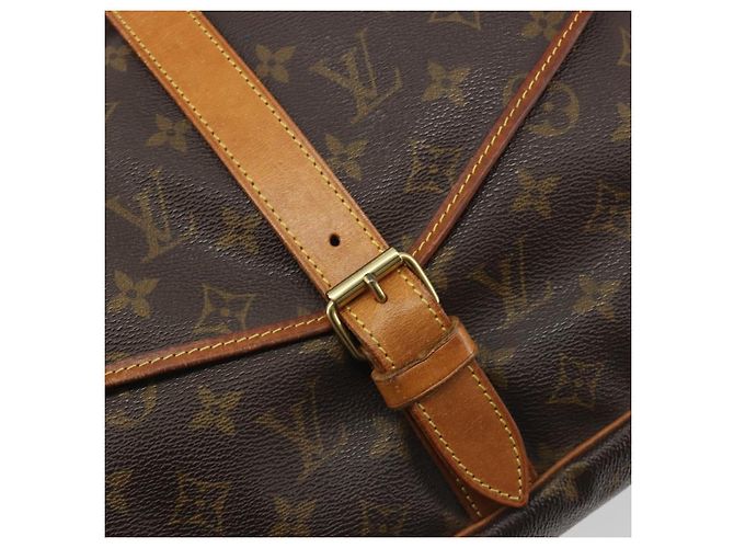 Borsa a tracolla LOUIS VUITTON Monogram Saumur 35 M42254 LV Auth BA14354 Monogramma - vista 22