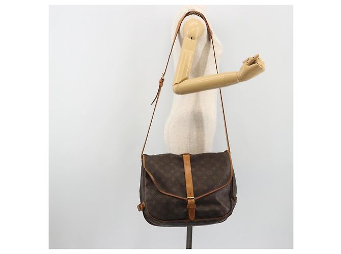 Borsa a tracolla LOUIS VUITTON Monogram Saumur 35 M42254 LV Auth BA14354 Monogramma - vista 29