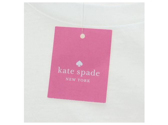 Camiseta de manga corta Kate Spade Disney de algodón Blanco Rosa Auth 192890M - vista 11