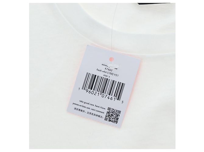 Camiseta de manga corta Kate Spade Disney de algodón Blanco Rosa Auth 192890M - vista 12