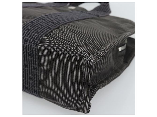 Hermès Borsa HERMES Her LinePM Canvas Gray Silver Auth 195282A Marrone Argento - vista 15