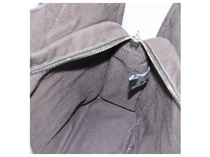Hermès Borsa HERMES Her LinePM Canvas Gray Silver Auth 195282A Marrone Argento - vista 17