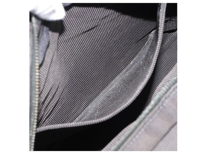 Hermès Borsa HERMES Her LinePM Canvas Gray Silver Auth 195282A Marrone Argento - vista 19
