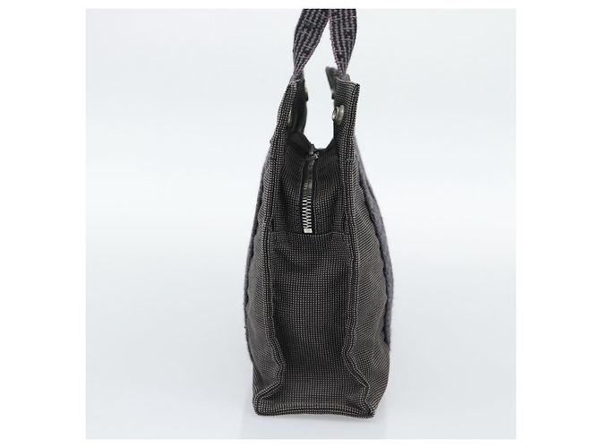 Hermès Borsa HERMES Her LinePM Canvas Gray Silver Auth 195282A Marrone Argento - vista 3