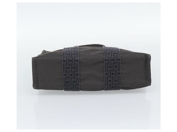 Hermès Borsa HERMES Her LinePM Canvas Gray Silver Auth 195282A Marrone Argento - vista 5
