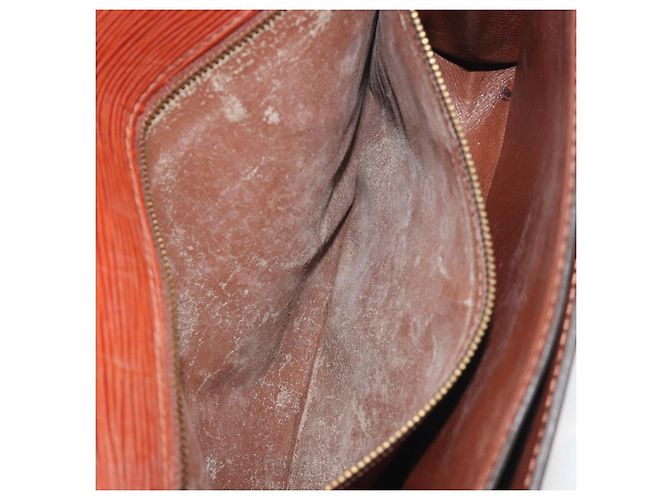 LOUIS VUITTON Epi Sellier Dragonne Clutch Bag Brown M52613 LV Auth BA14195 Marrone - vista 11