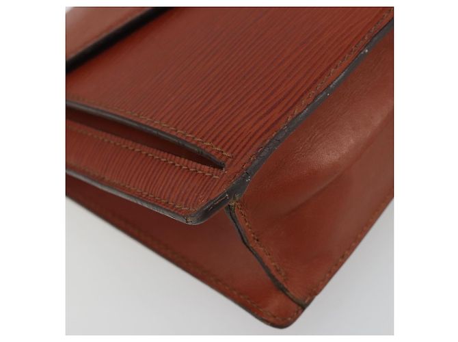 LOUIS VUITTON Epi Sellier Dragonne Clutch Bag Brown M52613 LV Auth BA14195 Marrone - vista 14