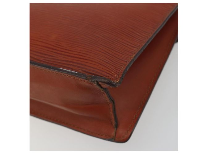 LOUIS VUITTON Epi Sellier Dragonne Clutch Bag Brown M52613 LV Auth BA14195 Marrone - vista 15
