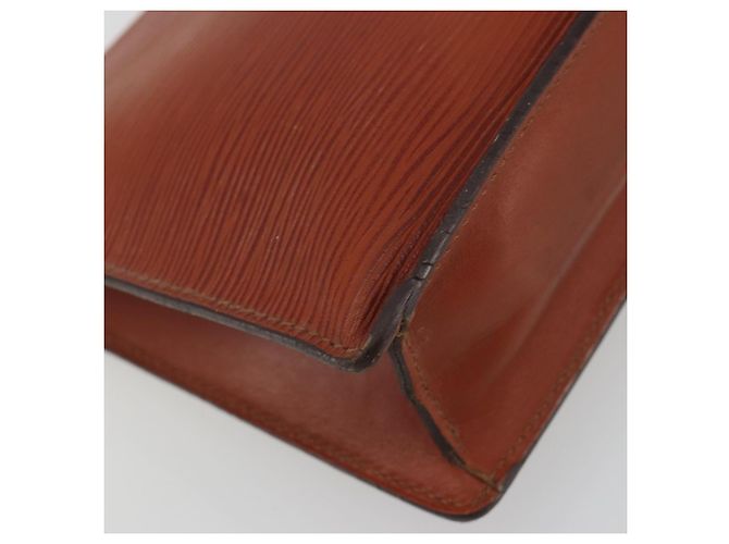 LOUIS VUITTON Epi Sellier Dragonne Clutch Bag Brown M52613 LV Auth BA14195 Marrone - vista 16