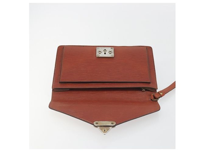 LOUIS VUITTON Epi Sellier Dragonne Clutch Bag Brown M52613 LV Auth BA14195 Marrone - vista 18