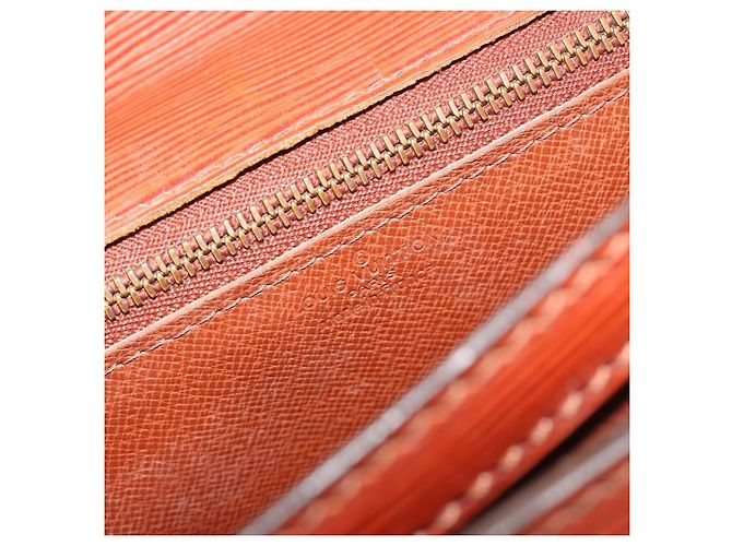 LOUIS VUITTON Epi Sellier Dragonne Clutch Bag Brown M52613 LV Auth BA14195 Marrone - vista 19