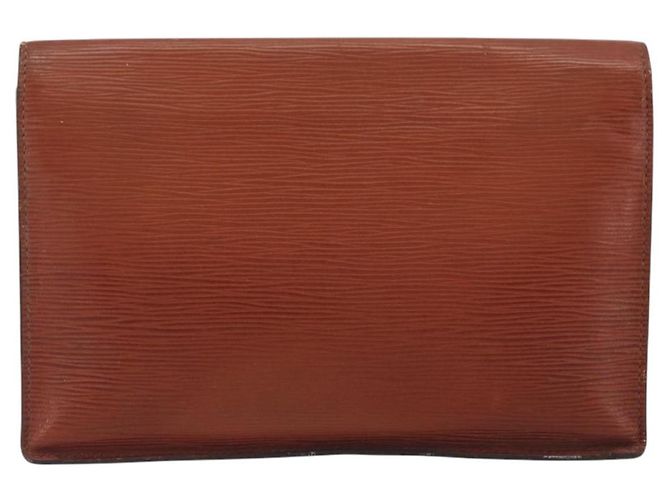LOUIS VUITTON Epi Sellier Dragonne Clutch Bag Brown M52613 LV Auth BA14195 Marrone - vista 2