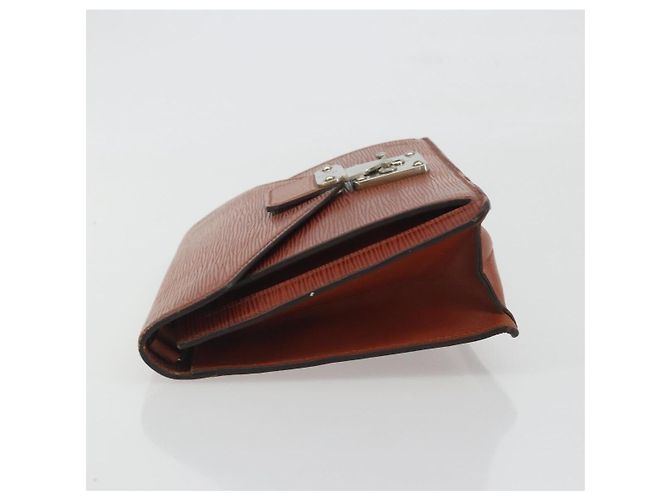 LOUIS VUITTON Epi Sellier Dragonne Clutch Bag Brown M52613 LV Auth BA14195 Marrone - vista 4