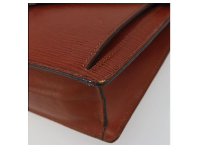 LOUIS VUITTON Epi Sellier Dragonne Clutch Bag Brown M52613 LV Auth BA14195 Marrone - vista 7