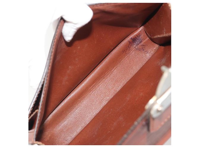 LOUIS VUITTON Epi Sellier Dragonne Clutch Bag Brown M52613 LV Auth BA14195 Marrone - vista 9
