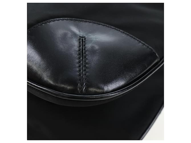Borsa a tracolla PRADA Nylon Nero Argento Auth 192490V - vista 21
