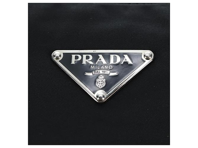 Borsa a tracolla PRADA Nylon Nero Argento Auth 192490V - vista 22