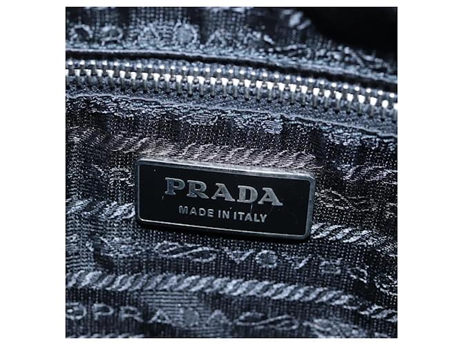Borsa a tracolla PRADA Nylon Nero Argento Auth 192490V - vista 24