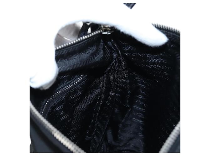 Borsa a tracolla PRADA Nylon Nero Argento Auth 192490V - vista 26