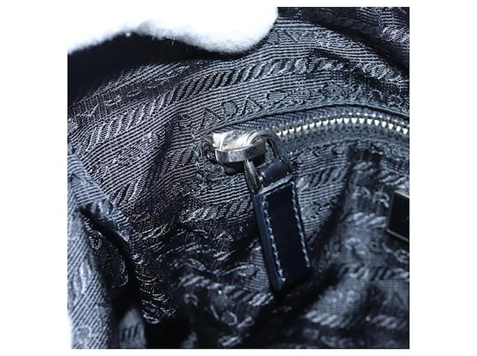 Borsa a tracolla PRADA Nylon Nero Argento Auth 192490V - vista 27