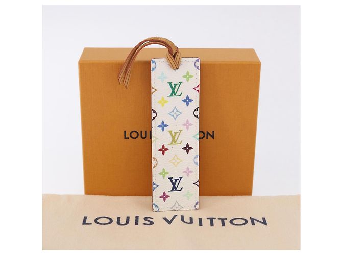 LOUIS VUITTON Monogram Multicolor Mark Page Kadu Bookmark M99196 Auth 194623V Branco - vista 11