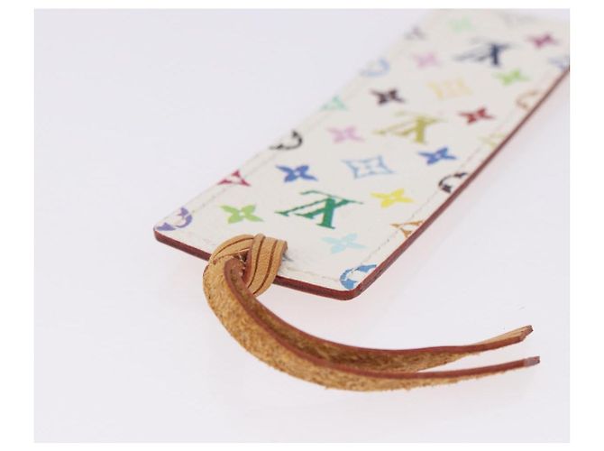 LOUIS VUITTON Monogram Multicolor Mark Page Kadu Bookmark M99196 Auth 194623V Branco - vista 6