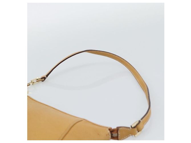 Borsa a tracolla Salvatore Ferragamo Gancini in pelle marrone e oro autentica 192432 - vista 14