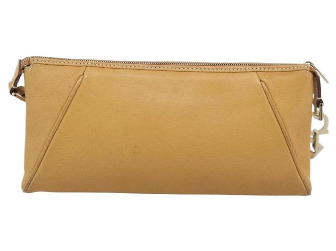 Borsa a tracolla Salvatore Ferragamo Gancini in pelle marrone e oro autentica 192432 - vista 2