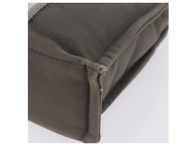 Hermès Borsa HERMES Fourre Tout PM Canvas Gray Silver Auth gh2302 Marrone Argento - vista 14