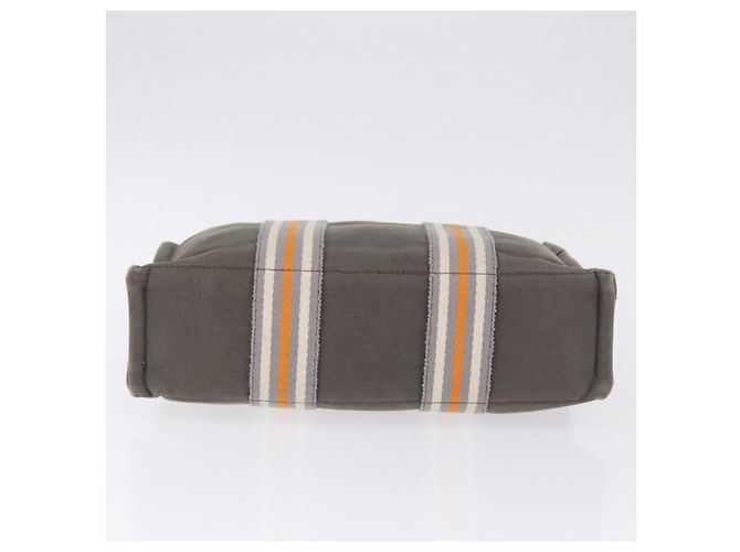 Hermès Borsa HERMES Fourre Tout PM Canvas Gray Silver Auth gh2302 Marrone Argento - vista 5