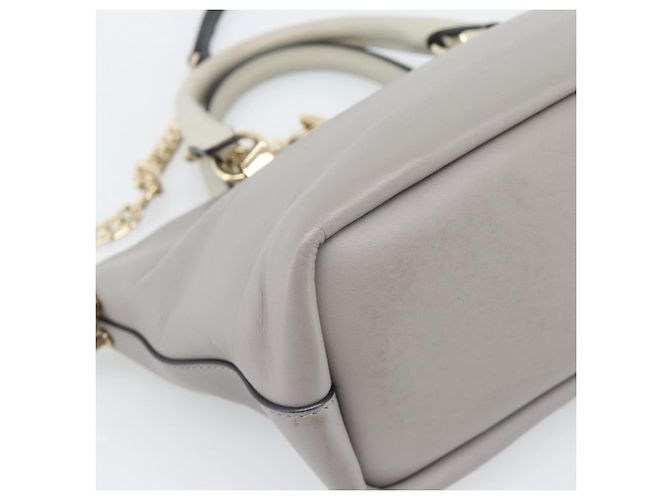 Chloé Borsa a mano Chloe in pelle 2way Grigio Oro Auth bs36618A Marrone D'oro - vista 10