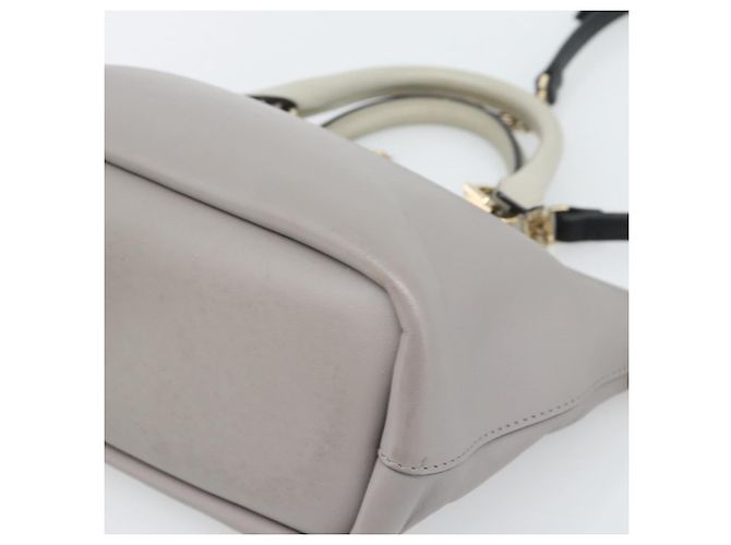 Chloé Borsa a mano Chloe in pelle 2way Grigio Oro Auth bs36618A Marrone D'oro - vista 15