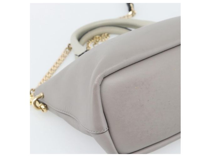 Chloé Borsa a mano Chloe in pelle 2way Grigio Oro Auth bs36618A Marrone D'oro - vista 16