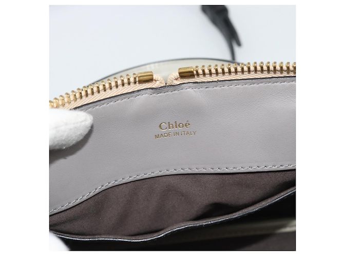 Chloé Borsa a mano Chloe in pelle 2way Grigio Oro Auth bs36618A Marrone D'oro - vista 19