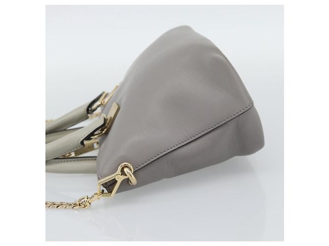 Chloé Borsa a mano Chloe in pelle 2way Grigio Oro Auth bs36618A Marrone D'oro - vista 3