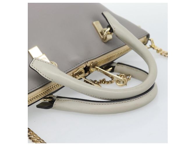 Chloé Borsa a mano Chloe in pelle 2way Grigio Oro Auth bs36618A Marrone D'oro - vista 7