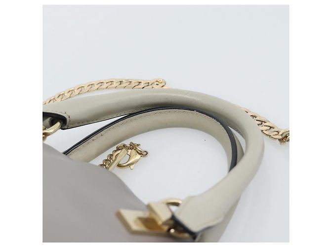 Chloé Borsa a mano Chloe in pelle 2way Grigio Oro Auth bs36618A Marrone D'oro - vista 8