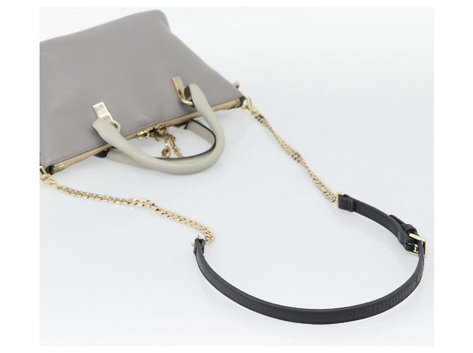 Chloé Borsa a mano Chloe in pelle 2way Grigio Oro Auth bs36618A Marrone D'oro - vista 9
