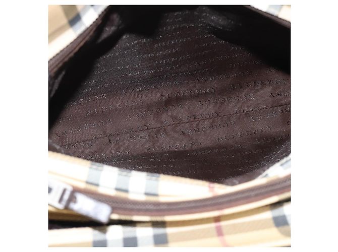 Borsa a mano BURBERRY Nova Check PVC Leather Beige Auth BA14734A - vista 9