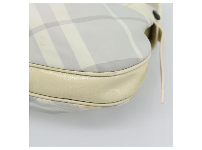 BURBERRY Nova Check Handtasche PVC Hellblau Silber Auth bs36591 - Ansicht 14