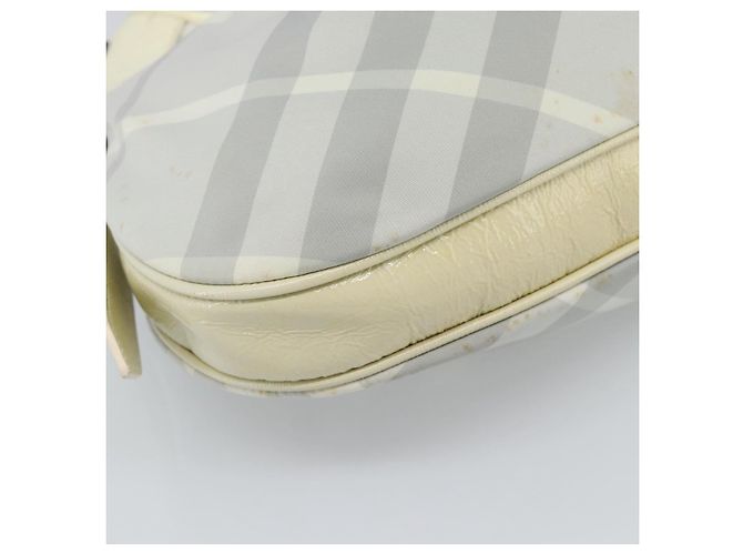 BURBERRY Nova Check Handtasche PVC Hellblau Silber Auth bs36591 - Ansicht 15